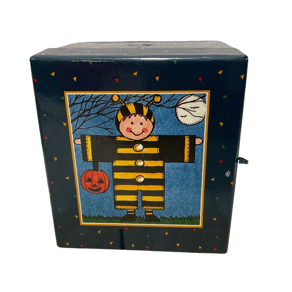 1998 Lang & Wise Box Buddies figurine by Sherri Buck Baldwin ~ Bee Bee Halloween